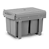 Espacioso – dos cubos de basura de 15 L cada uno para gran cantidad de espacio