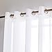 MIULEE 2 Unidades Cortinas Bordado Translucida de Dormitorio Moderno Ventana Visillos Rayas...