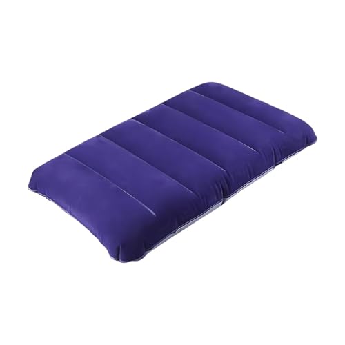 Image of SRZ Samrukzone Air Pillow Inflatable, Foldable, Soft Velvet Travel Pillow with Anti-air Lock Valve - 43 cm x 28 cm (Pack of 1) (Small)