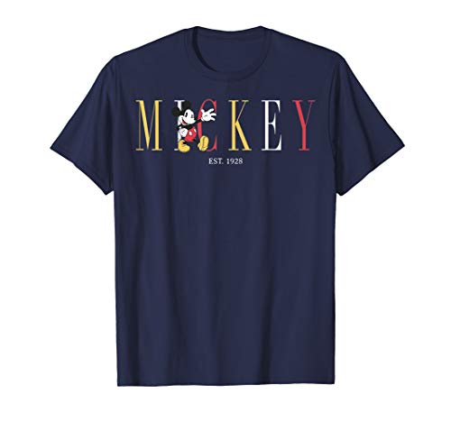 Disney Mickey And Friends Mickey Mouse Est. 1928 Simple Text T-Shirt