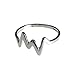 Bague Sterling sur l'argent 925m Lisa Reason Rayo Electrocardiogramme [AC0901]