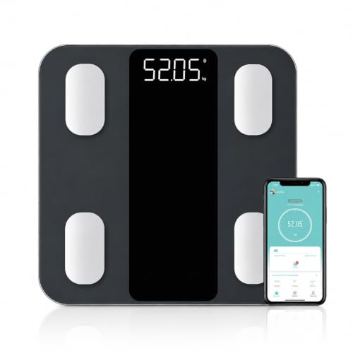 Hume Body Check Körperfettwaage mit 8 Frequenzsensoren 28 Wichtige Kennzahlen Zur Körperzusammensetzung Smart Waage mit App Für Körperfett Muskelmasse Bmi Personenwaage mit Körperfett