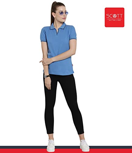 Image of Scott International Women's 100% Pure Organic Cotton Polo Regular Fit T-Shirt