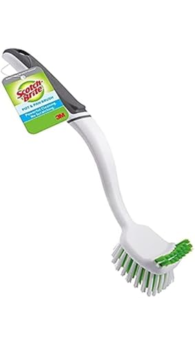 Scotch-Brite Pot Pan & Dish Brush, Scrub Brushes for Cleaning Kitchen and Washing Dishes, 1 Count