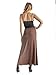 24seven Comfort Apparel Womens Casual Soft Knit Long Maxi Skirt Elastic Waist Wide A-Line Casual Ankle Length Skirts -Available in Standard and Plus Size - Brown (3X)