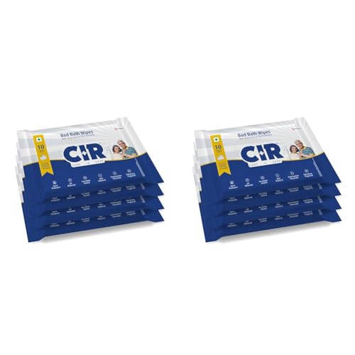 Image of CIR Soft Body Cleansing Wet Bed Bath Wipes for Adults | Body Sponging | Extra Large, 10 Wipes /Pack (Pack of 8), 40 Wipes
