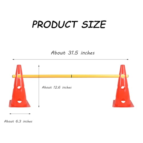 image for TNZMART Dog Agility Hurdle Cones Pet Jump Training Set Dog Agility Cou