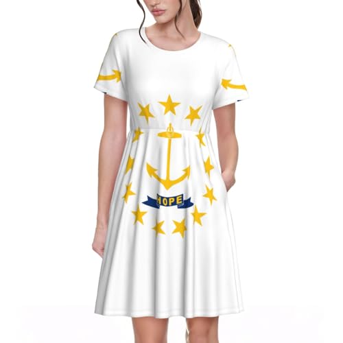 Jupe Rhode Island rétro à poches pour femme : la robe de cocktail fluide