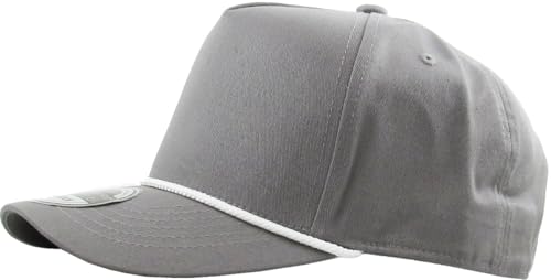 Image of KBETHOS Pro Style 5 Panel Rope Baseball Cap with Adjustable Snapback
