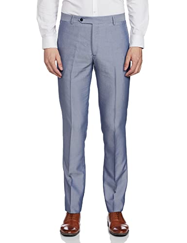 Image of Raymond Rayon Blend Men's Full Sleeve Contemporary FIT Medium Blue Formal Suit