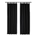 Produktbild Deconovo Verdunkelungsgardinen mit Schlaufen Thermogardinen 260x140 cm Schwarz2er Set
