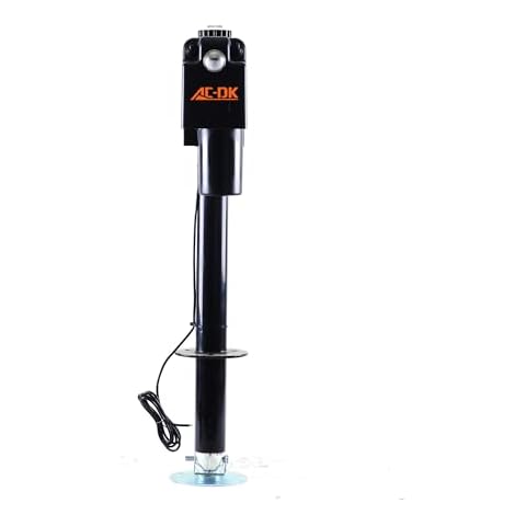 AC-DK 3500 lb Electric Trailer Jack -12V Power Tongue Jack -Way Plug for RV and Trailer Cover