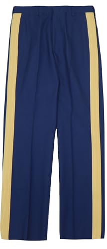 US Army Service Uniform ASU Dress Blue Braided Pants Military Trousers Slacks USGI (US, Waist, 34, Long, Blue 450)