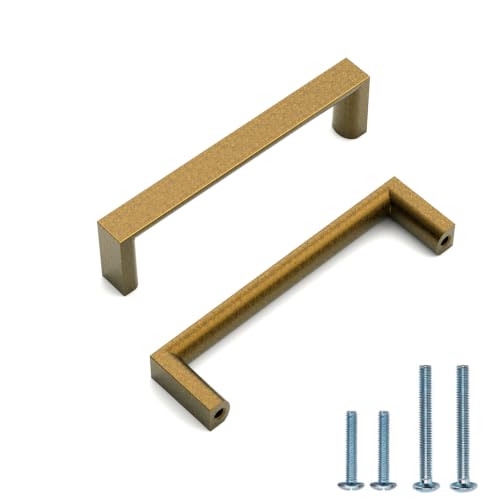 Image of 10 Pack 3.75 Inch Brushed Antique Brass Cabinet Pulls, Kitchen Hardware