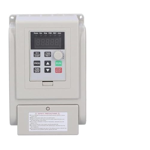 URPIZY Variable Frequency Drive 1500W, entrada de 1 fase, 110 VAC, salida de 3 fases 220 VAC, pantalla digital, protección contra sobrecorriente y sobretemperatura, para control de motor de 3 fases