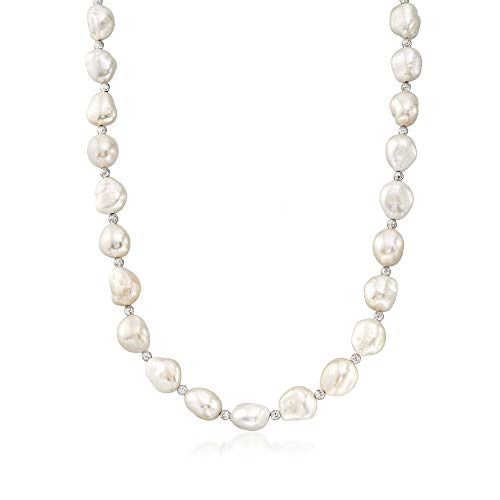 Ross-Simons 11-12Mm Cultured Baroque Pearl And Sterling Silver Jewelry Set: Earrings, Bracelet And Necklace. 18 Inches #TOP2