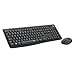 Price comparison product image Logitech MK295 Silent Wireless Mouse & Keyboard Combo with SilentTouch Technology, Full Numpad, Advanced Optical Tracking, Lag-Free Wireless, 90% Less Noise, QWERTY UK English Layout - Black