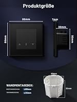BSEEDLIFE Smart WIFI Rolladenschalter Schwarz, WLAN Rolladen Zeitschaltuhr, Intelligente Rolladenschalter Unterputz Kompatibel mit Alexa/Google Home/Tuya, Smart Jalousien Schalter Benötigt Nullleiter – Ansicht 3