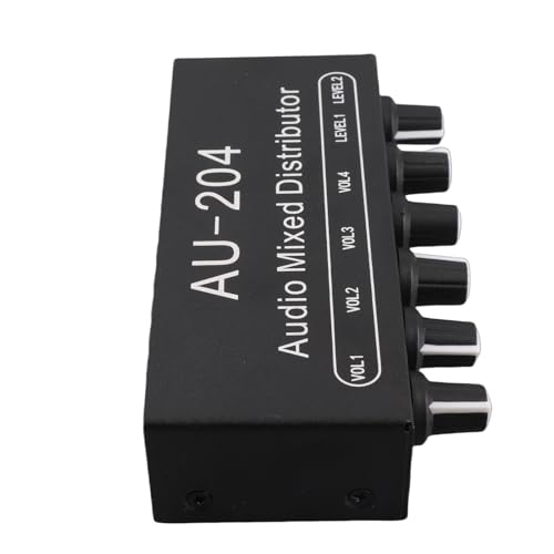 Caja divisora de audio estéreo Sorandy minipreamplificador con 4 salidas de auriculares 2