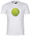  Maglietta da uomo semplice da tennis con design a sfera bianco 60-62