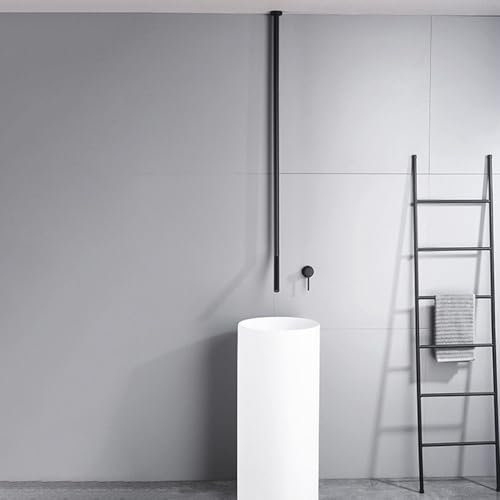 Robinet encastré plafond mural chaud froid noir pour douche spa
