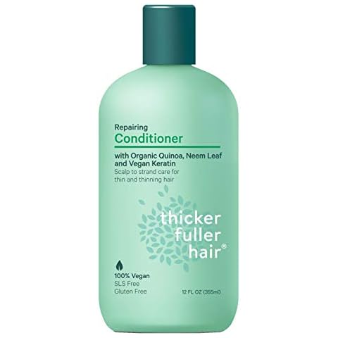 Thicker Fuller Hair Conditioner Repairing Sls-Free 12 Ounce (3 Pack) Cover