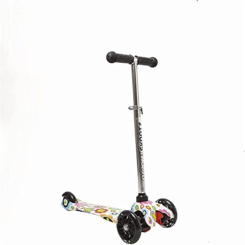 Deluxe 3 Wheel MINI Scooter - Perfect for 2-5 Year Olds. New FUNKY FLOWERZ Design with Adjustable Handlebars and Light Up Wheels