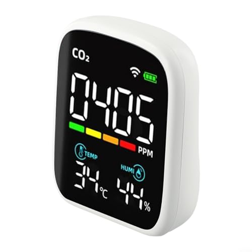 Rilevatore di anidride carbonica WIFI intuitivo con monitoraggio in tempo reale della temperatura e dell'umidità (WIFI + infrarossi)