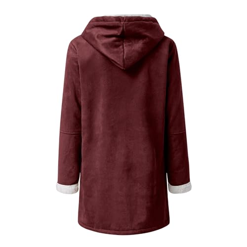 Womens Faux Jacket Hooded Windbreaker Outfit for Women Long Sleeve Christmas Warm Fuzzy Hooded Windbreaker 20254