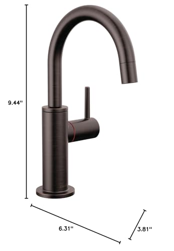 Image of Delta Faucet Instant Hot Water Dispenser Faucet Oil Rubbed Bronze, Instant Hot Water Tap, Hot Water Faucet, Venetian Bronze 1930LF-H-RB (Tank and Filter Not Included)