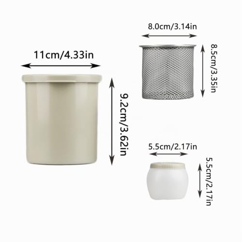 Miniatura 3 de Eabdice Cubo Lavado Pinceles Calidad Y Ligereza, Limpiador De Brochas De Acero Inoxidable Para Limpiar Los Cepillos,Cepillo De Pintura Con Tapa