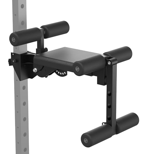 MEGASTAR FITNESS Rack Mounted Leg Extension Power Cage Attachment Compatible with 2x2 2x3 and 3x3 Power Racks Ideal for Chest Rows and LAT Pulldown