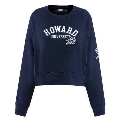 Pro Standard Womens College Howard University College Classic Essentials Crewneck Sweatshirt Midnight Navy XL