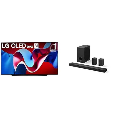 Image of LG 83 inch OLED evo C4 Series Smart TV with Magic Remote and 5.1.3 ch Dolby Atmos Soundbar with Wireless Subwoofer and Rear Speaker
