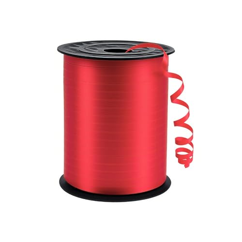 Premium Red Curling Ribbon 1/5 Wide x 500 Yards Red Ribbon for Gift Wrapping Party Decoration Balloon String Ribbons for Florist Flower