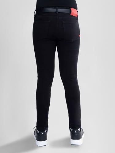 Men's Black Slim Fit Jeans Stretch Denim Pants, Modern and Comfortable Design, Ideal for Casual and Formal Style.4