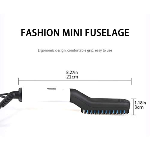 Peine alisador multifunción para cabello y barba para hombre con placas de cerámica y turmalina miniatura 2