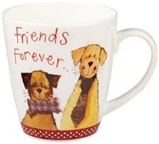 AC Sparkle Cherry Mug Friends Forever 360ML OP STK 6, Bone China, Multi-Colour, 8.9 x 8.9 x 9.5 cm