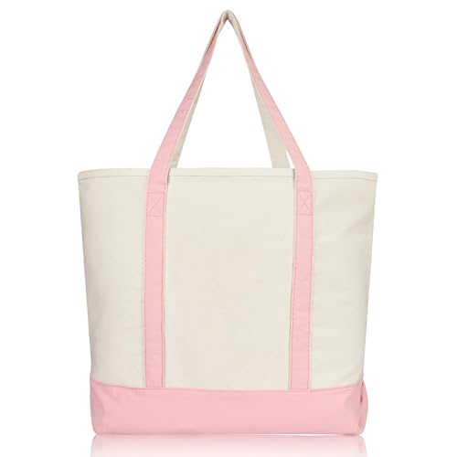 Bolso Tote de Lona de Algodón Durable de 22" con Cierre miniatura 6