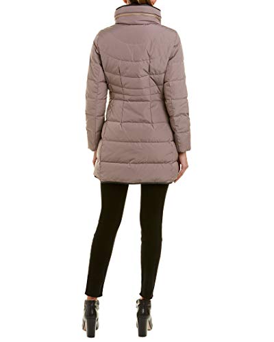 Cole Haan Women's Taffeta Down Coat With Bib, Cashew, Medium #TOP1