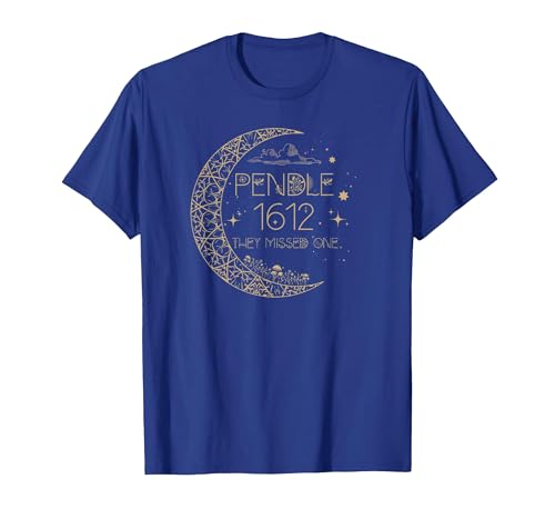 Pendle 1612 They Missed One Witch Trials Celestial Witchcore T-Shirt, Men, Royal Blue, X-Large