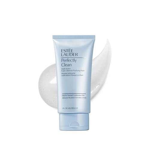 Estée Lauder Perfectly Clean Multi-Action Foaming Face Cleanser/Purifying Face Mask for Normal/Combination Skin, 150 ml
