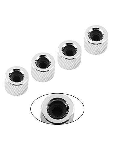 Metallor Guitar Volume Tone Control Knobs Knurled Metal Dome Style 18Mm Diameter 6Mm Solid Shaft Knobs Compatible With Tele Telecaster Style Electric Guitar Or Bass Guitar 4Pcs Chrome. #TOP1