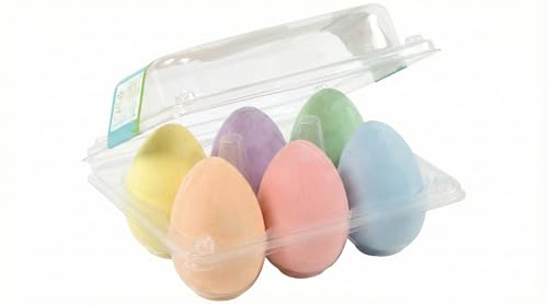 Ameisenkeks 6er Set bunte Straßenmalkreide in Eierform Ungiftige Malkreide für Kinder Ideal für Ostern Frühling & Draußen-Spielspaß Ø 4 5 x 6 5 cm 6 Farben