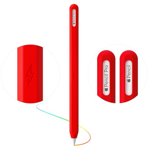 Apple Pencil Pro & Apple Pencil��2����p�����^�ی�y���V���J�o�[ �V���R���P�[�X�X���[�u Apple Pencil Pro�Ή� (���b�h)