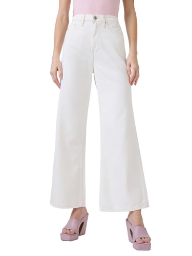 Image of Spykar High Rise Wide-Leg Loose Fit Jeans for Women