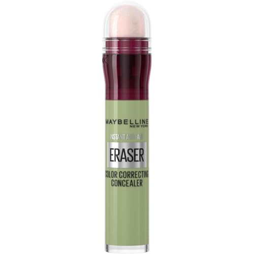 Maybelline New York Eraser Eye, Colour Correcting Concealer, Counteracts Redness, for a Natural Soft-Focus Finish, Dermatologist Tested & Suitable for Sensitive Skin, (151, Green)