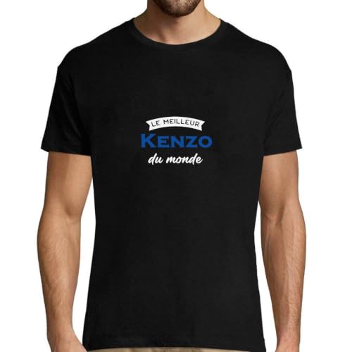 T-Shirt Homme Kenzo Meilleur du Monde en coton imprimé en France