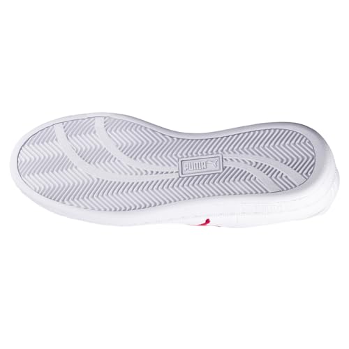 PUMA Puma Men's Smash Cat Sneaker, White-Barbados Cherry, 8 M US