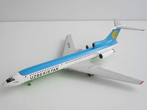 Herpa 1/200 完成品 ウズベキスタン UZBEKISTAN airways Tupolev TU-154M ダイキャスト 航空機モデルのサムネイル